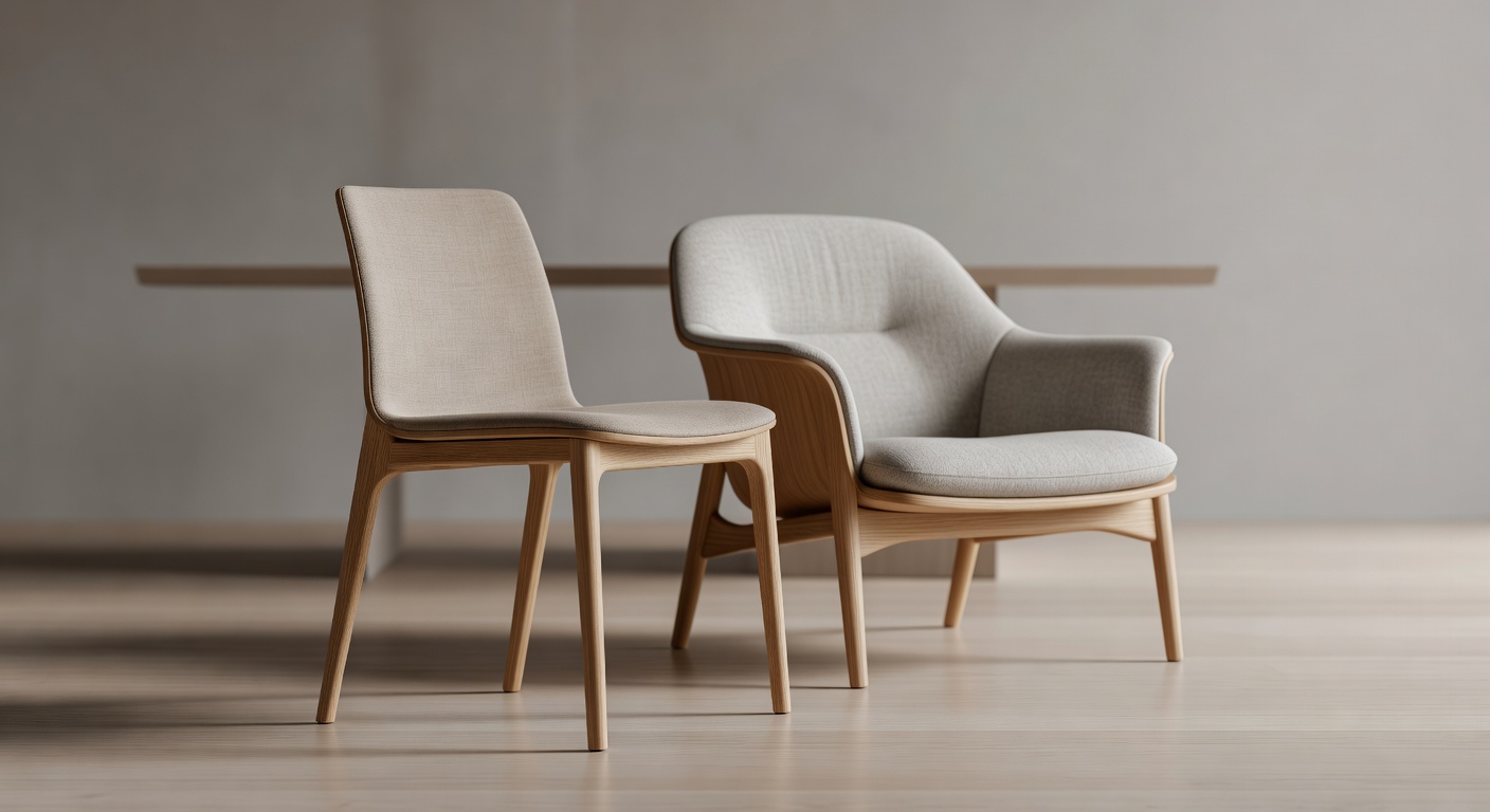 Minimal Dining Chair in solid wood