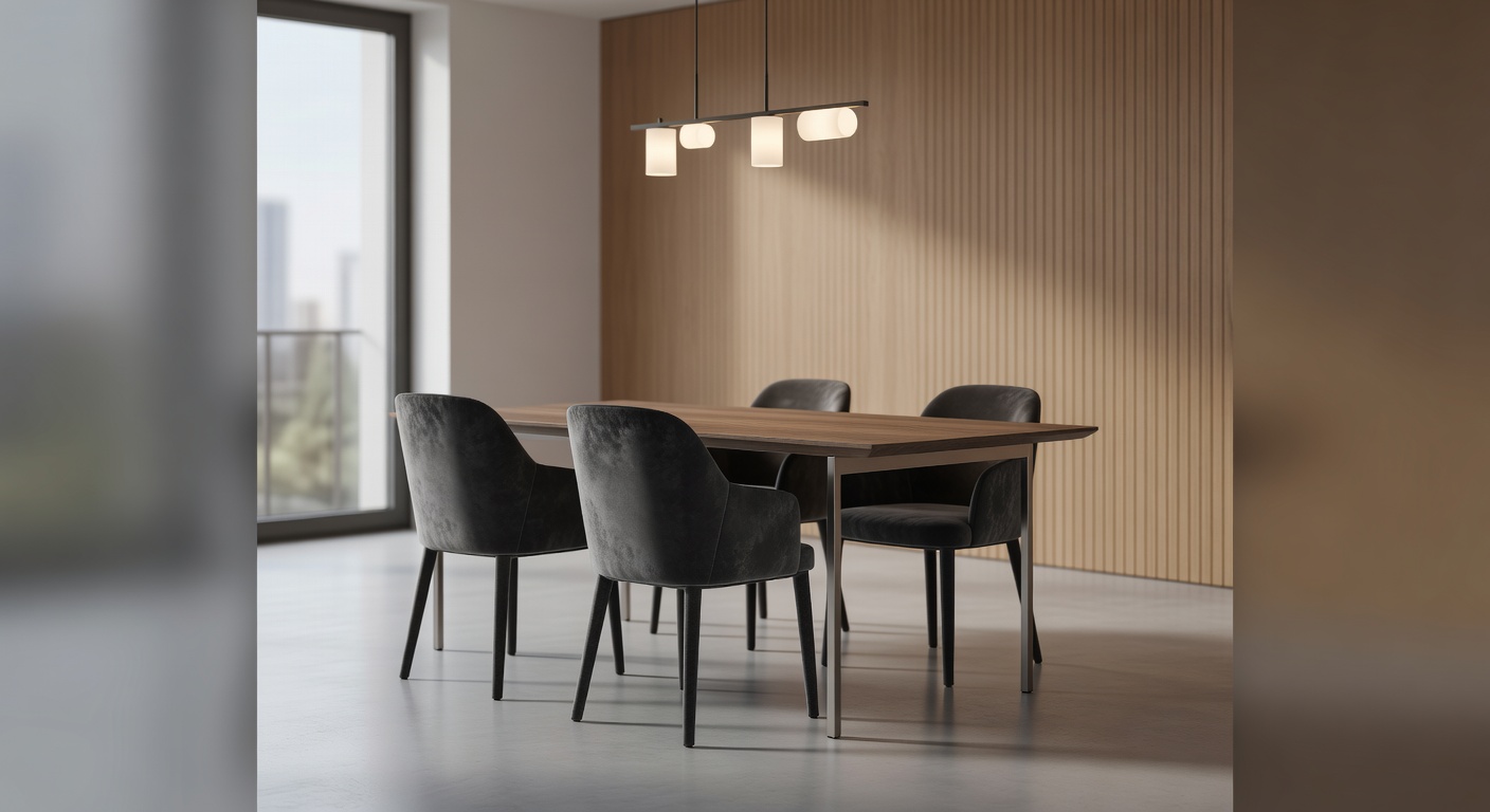 Modern apartment dining area