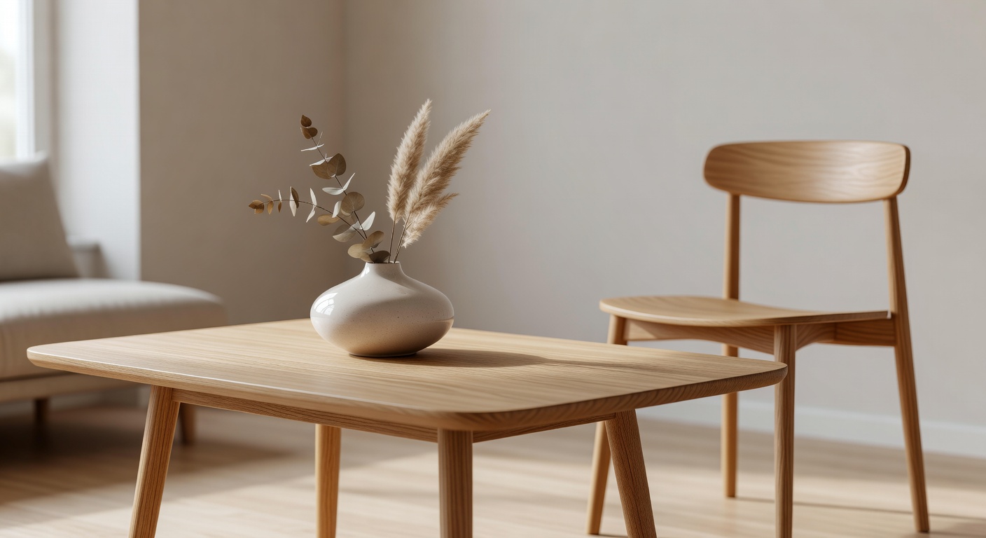 Scandinavian Coffee Table in light oak